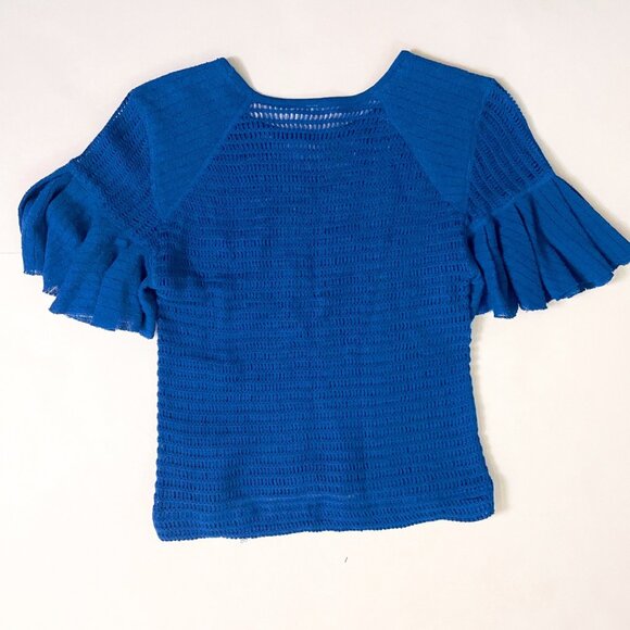 Free People Blue Knit Top, Size Small - Picture 5 of 7